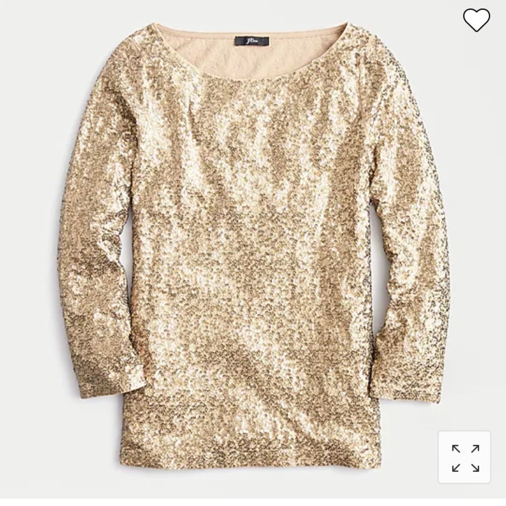 J.Crew Sequin Black Top XS New Without Tags